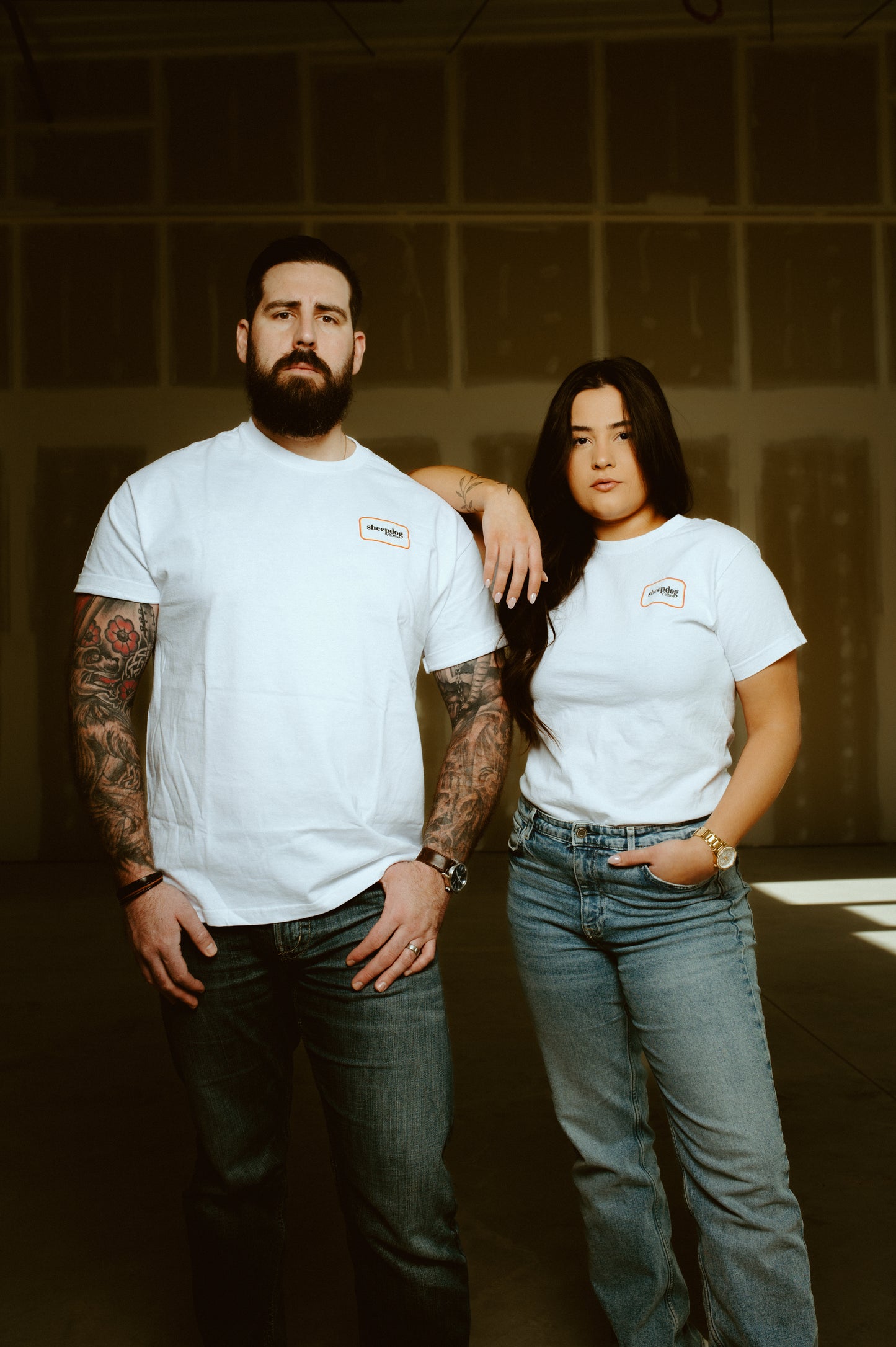 White Oversized Sheepdog Brew Co. Logo T-Shirt